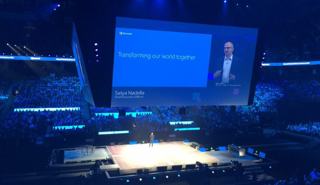 WPC 2016 Satya Nadella aan het woord