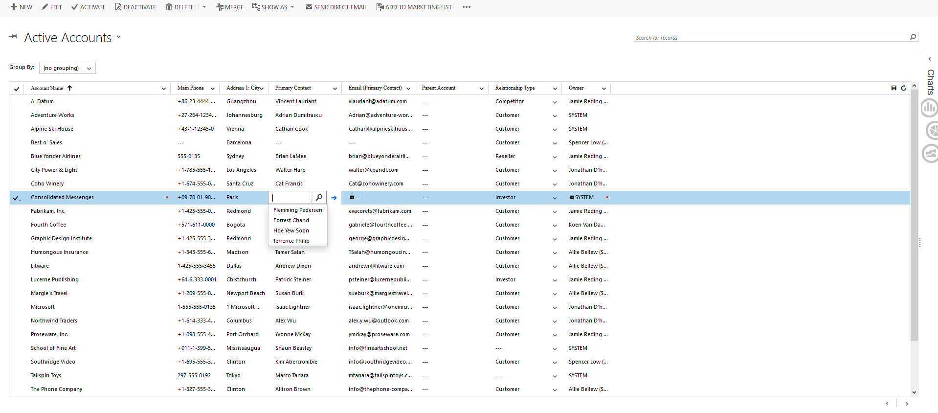 Microsoft Dynamics 365: Editable Grid lookup veldtype ondersteuning