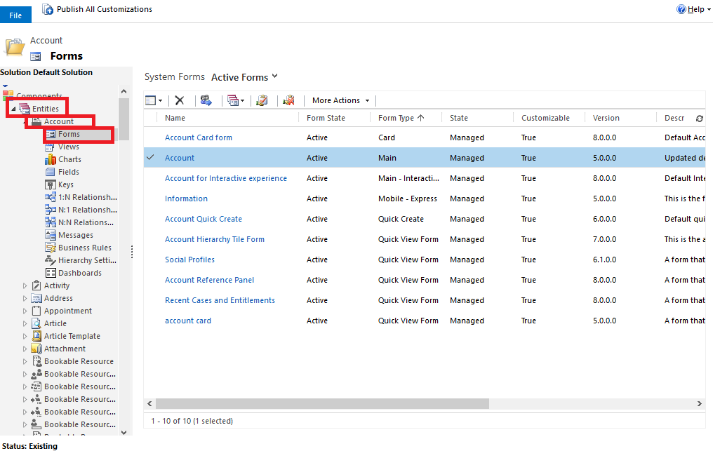 Microsoft Dynamics 365: Editable Grid inschakelen voor een subweergave - stap 2