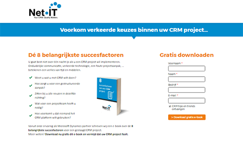 Net IT CRM blog: lead nurturing campagne ebook