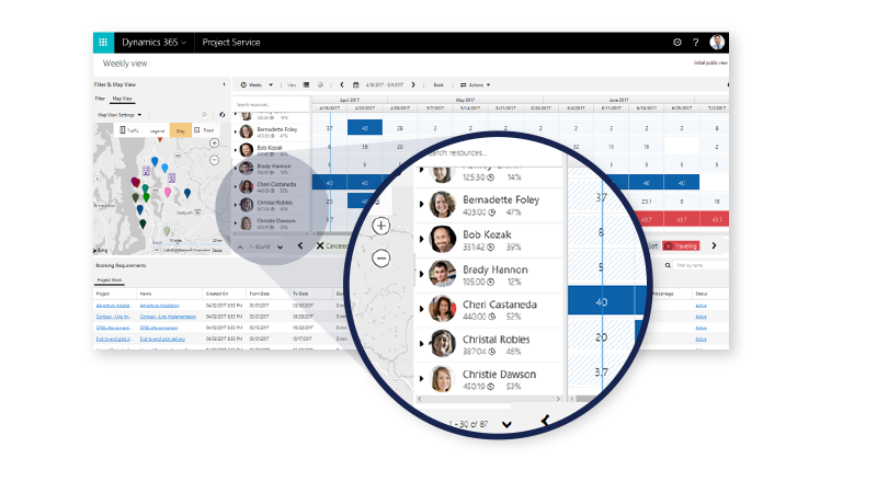 Net IT CRM blog projectmanagement Microsoft Dynamics 365 voor Project Service Automation - screenshot resourcemanagement