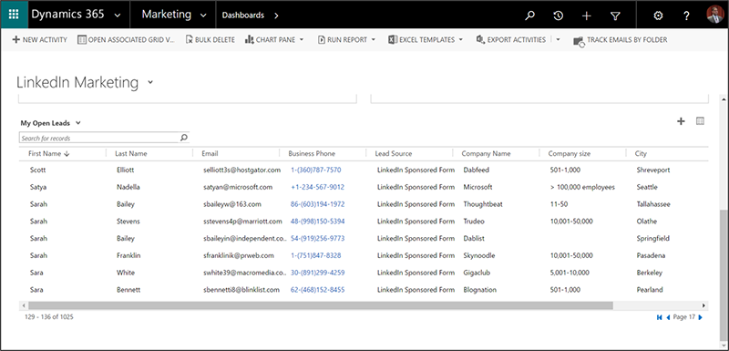 Net IT CRM blog: Screenshot sync lead data from LinkedIn