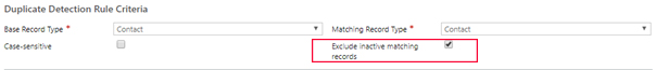 Net IT CRM Blog: Duplicatendetectie van Dynamics 365 - Bestaande regel inschakelen -stap 6 screenshot select exclude inactive matching records