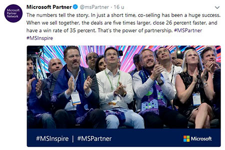 Net IT CRM Blog: Microsoft Inspire dag 2 - tweet Microsoft Partner