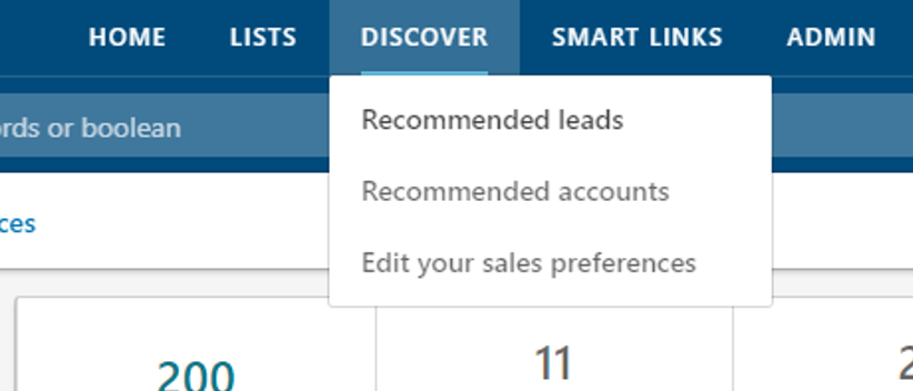 Screenshot LinkedIn Sales Navigator Recommended Leads