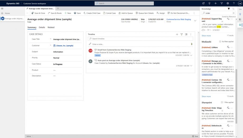 Net IT Blog Dynamics 365 Customer Service Screenshot In meerdere kennisbronnen zoeken